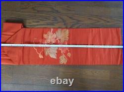 Women's Kimono Nagoya Obi Flower pattern Retro Vintage Antique Japan