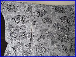 Women's Kimono sarasa print stencil dyeing retro vintage antique Japan