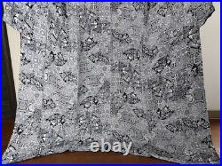 Women's Kimono sarasa print stencil dyeing retro vintage antique Japan