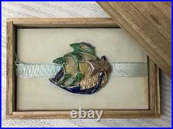 Y2284 OBIDOME Kyo-ware Sash Clip brooch signed box Japan Kimono vintage antique