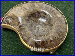 Y2298 OBIDOME Sash Clip brooch Ammonite box Japanese Kimono vintage antique