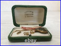 Y2298 OBIDOME Sash Clip brooch Ammonite box Japanese Kimono vintage antique