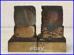 Y2345 STATUE Wood carving Ebisu Daikoku deity figure Japan vintage antique