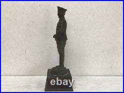 Y2409 STATUE Copper figurine Army youth officer military Japan vintage antique