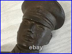 Y2409 STATUE Copper figurine Army youth officer military Japan vintage antique