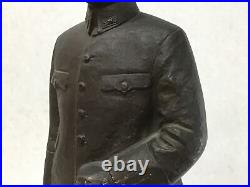 Y2409 STATUE Copper figurine Army youth officer military Japan vintage antique