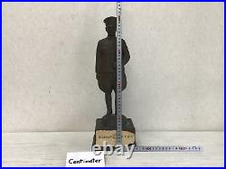 Y2409 STATUE Copper figurine Army youth officer military Japan vintage antique