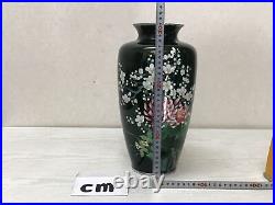 Y2696 FLOWER VASE Ando Cloisonne Japan vintage antique ikebana interior decor