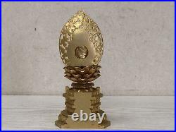 Y3063 STATUE metal Kannon signed figure figurine Japan vintage antique