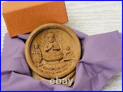 Y3657 STATUE Sandalwood Amulet Buddha portable Japanese vintage antique Japan