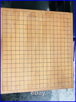 Y3769 GO wood board with legs strategy game Japanese antique Japan vintage
