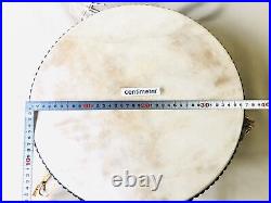 Y4274 TAIKO Flat Drum sound musical instrument Japan vintage antique traditional