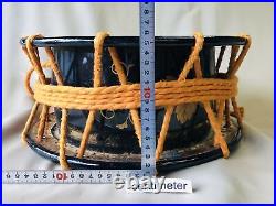 Y4275 TAIKO Shime-taiko Drum music instrument Japan vintage antique traditional
