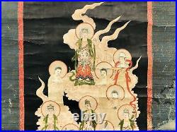 Y5114 KAKEJIKU 13 Buddha paintings Japan hanging scroll interior decor vintage