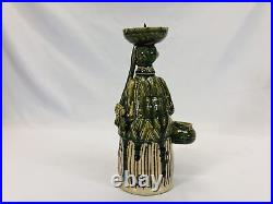 Y5208 STATUE Oribe-ware candlestick southern barbarian box Japan vintage antique