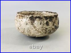 Y6573 CHAWAN Mino-ware signed bowl Japan antique tea ceremony pottery vintage