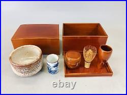 Y6753 CHAWAN Shunkei lacquer tea ceremony utensils set Japan antique vintage