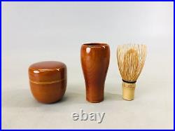 Y6753 CHAWAN Shunkei lacquer tea ceremony utensils set Japan antique vintage