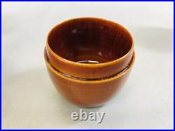 Y6753 CHAWAN Shunkei lacquer tea ceremony utensils set Japan antique vintage