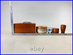 Y6753 CHAWAN Shunkei lacquer tea ceremony utensils set Japan antique vintage