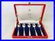 Y6807 CUTLERY Silver Spoon set of 5 signed box Japan antique vintage ktichen